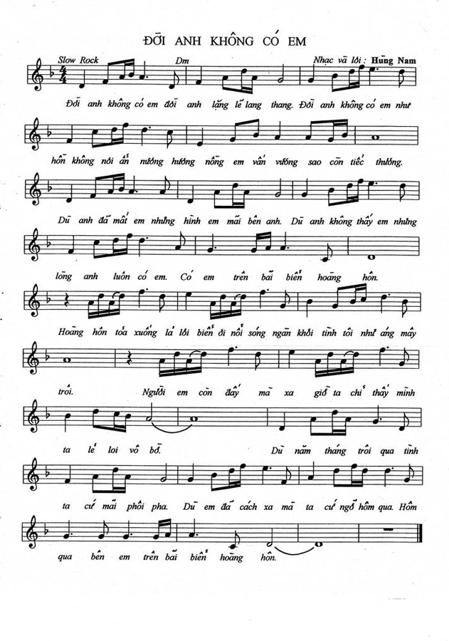 Hung Nam Sheetmusic