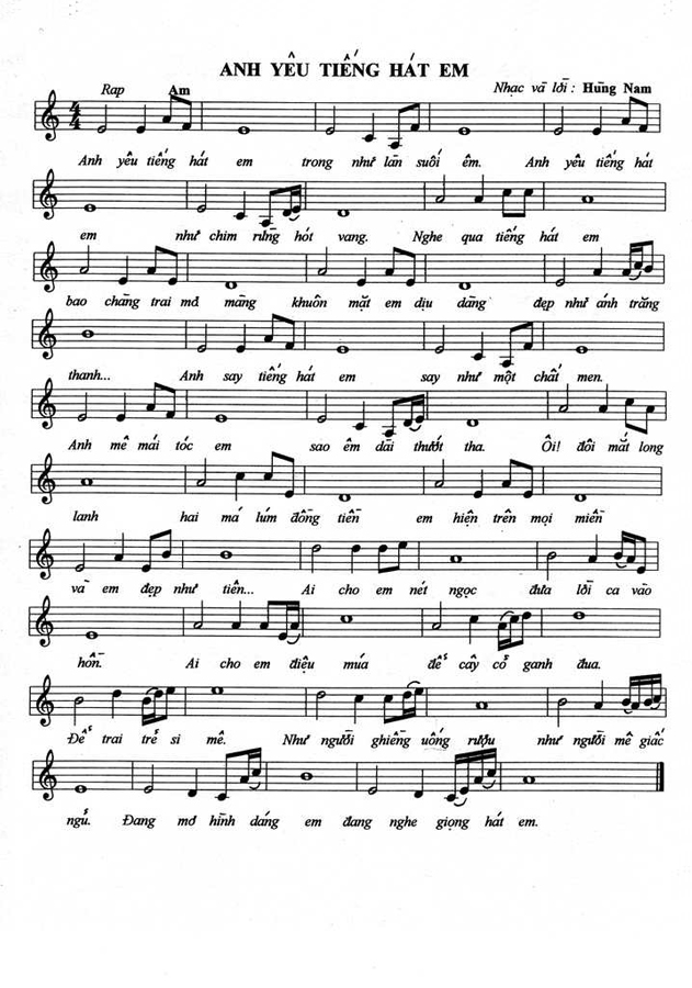 Hung Nam Sheetmusic
