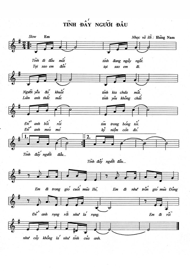 Hung Nam Sheetmusic
